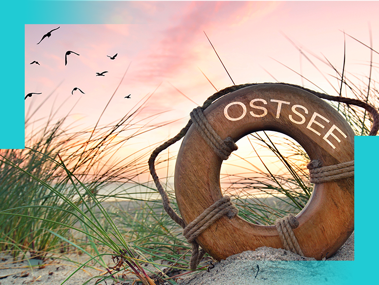 Rettungsring am Ostsee Strand 